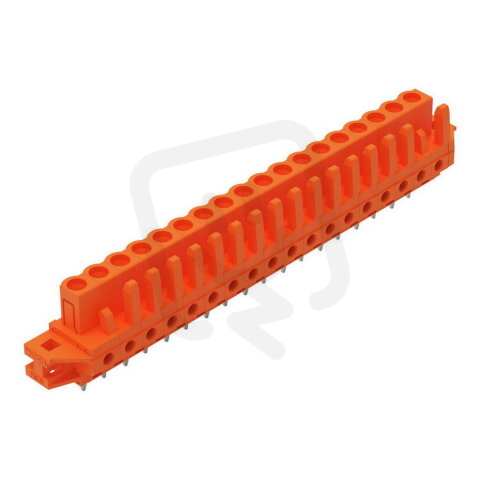 Pružinová svorkovnice THT rovná 5,08 mm oranžová 18pól. WAGO 232-178/031-000