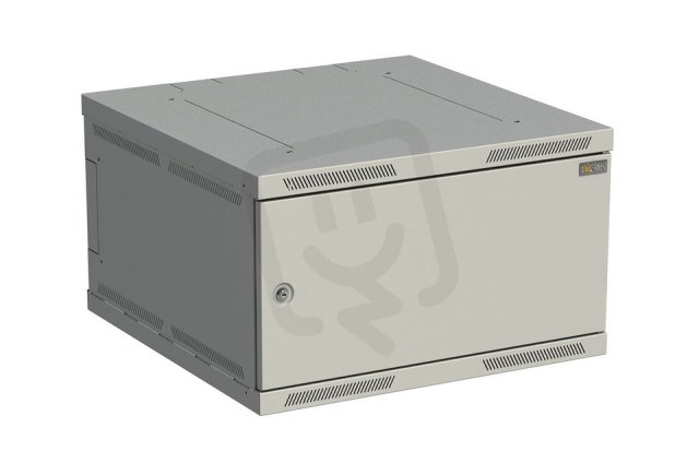 Rozvaděč nástěnný SENSA 6U 600mm, dveře plech, RAL 7035 SOLARIX 83000280