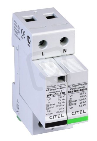 Přepěťová ochrana 1+2 AC DS 132RS-230/G řazení 1+1 CITEL 571532
