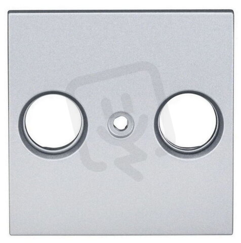 Kryt anténní zásuvky TV, typ HSBK-M, 2 otvory, stříbrný SCHRACK EV124009--