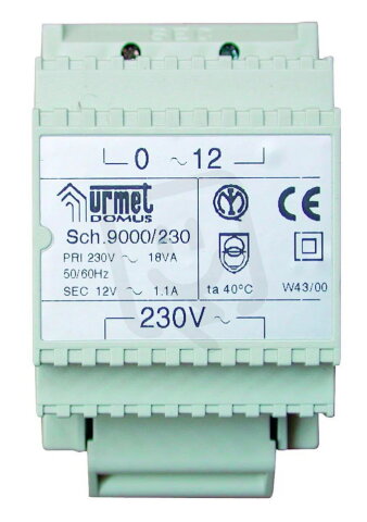 Zdroj 230 V, 18 VA, 3 DIN moduly, 9000/230