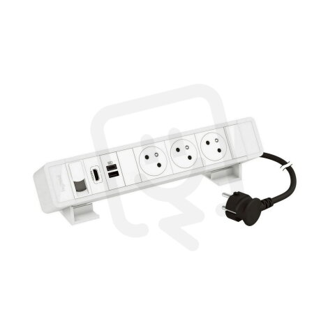 ONDESK 3X2PT USB AC RJ45 C6 HDMI BÍLÁ