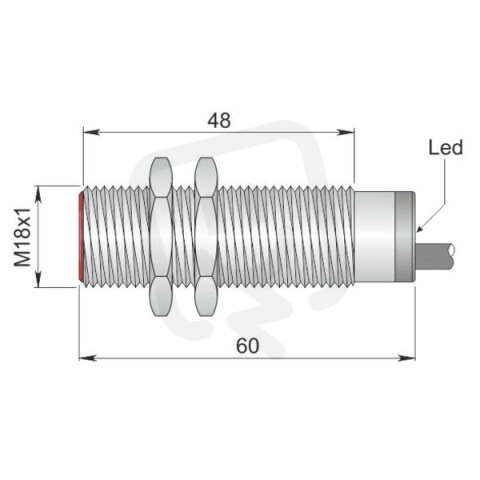 Indukční senzor d18 mm - Atex prach AECO SI18-C5 PNP NC AD3