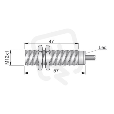 Celokovový indukční senzor AECO SMF12-C3 NPN/PNP NO