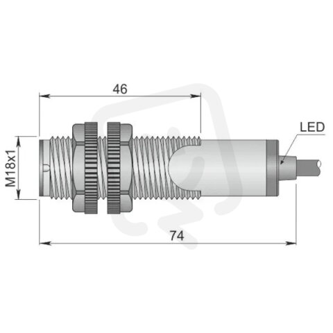 Optoelektronický senzor d18 mm AECO FT18SP-CBE LC5