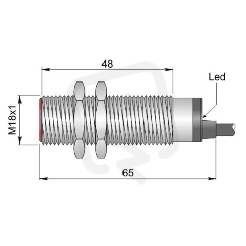 Indukční senzor d18 mm - Atex prach AECO SI18-B5 NC AD3