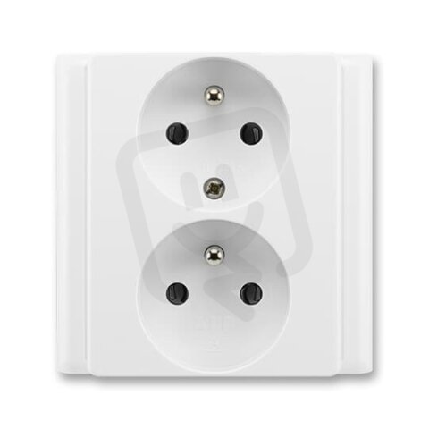 ABB Classic Zásuvka kompletní CZ1x2 16A 250 Vstř. jasně bílá BLISTR