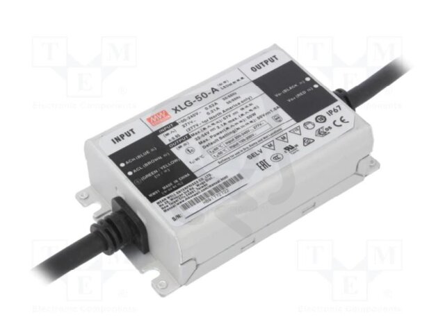 Výkonový zdroj pro LED 50W 1000mA MEAN WELL XLG-50-A