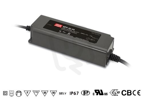 Napájecí zdroj pro LED 40W 24V 1670mA MEAN WELL NPF-40-24