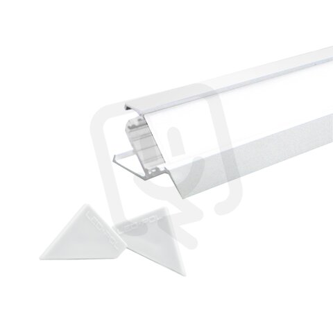 Rohový profil pro LED pásky ORO PROFIL UNI COR WHITE 1M S SET LED-POL ORO32023