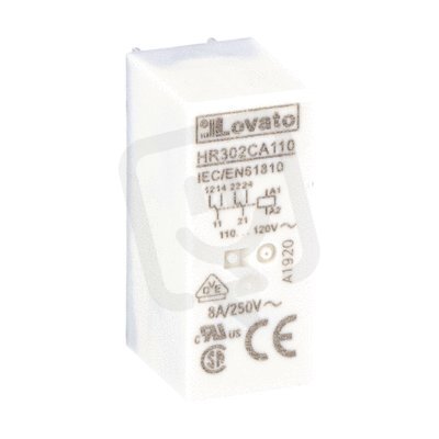 Lovato HR302CA110 Miniaturní relé 2 zap/vyp 10A 110VAC