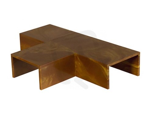 T-kus 15x10mm, imitace dřeva tmavá MALPRO 21510-8835