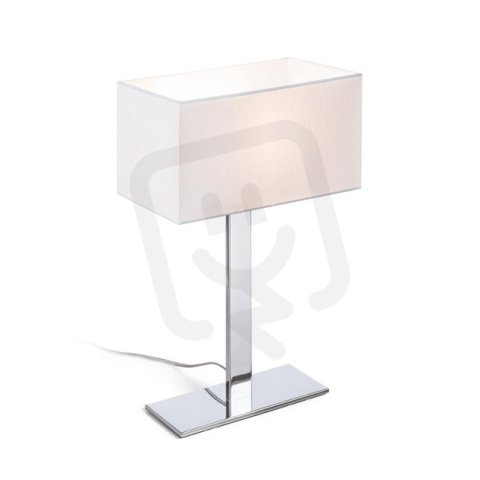 PLAZA M stolní bílá chrom 230V E27 42W RENDL R11983