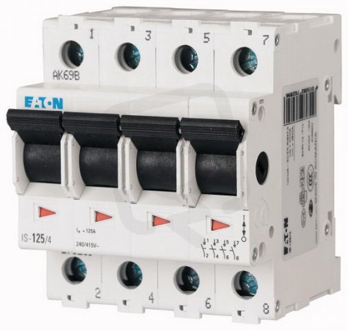Eaton 276277 Hlavní vypínač, 4-pól, In=63A IS-63/4
