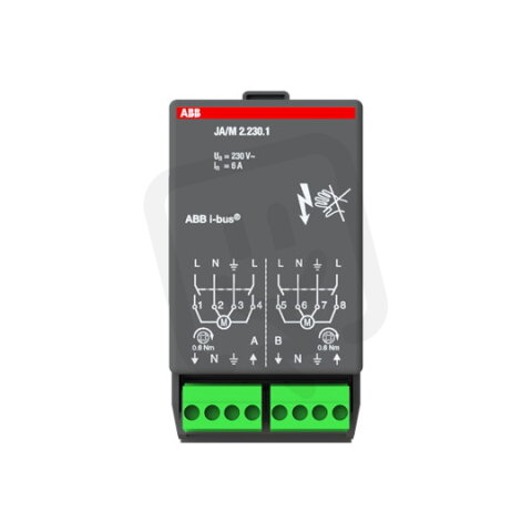 ABB KNX Modul žaluziového akčního členu 2násobný 230 V AC JA/M2.230.1