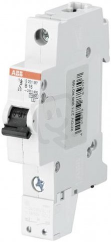 ABB Jistič 1P S201MT-K16H01 drážní aplikace 16A char. K s pomocným kontaktem 1NC