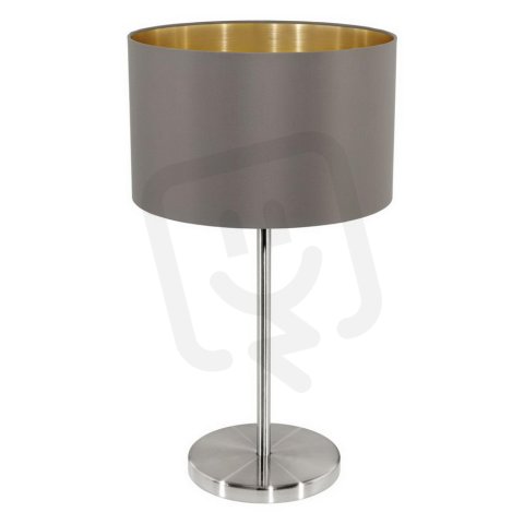 Stolní svítidlo MASERLO 1xE27 matný nikl/cappuccino 60W IP20 EGLO 31631