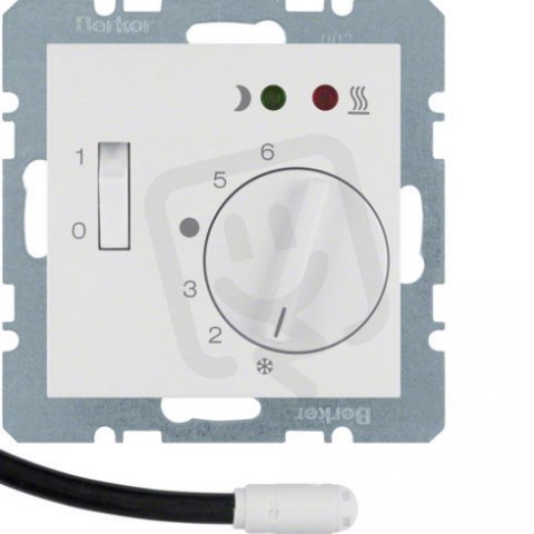 Analogový pokojový termostat, včetně čidla, S.1/B.x, bílá, lesk BERKER 20348989