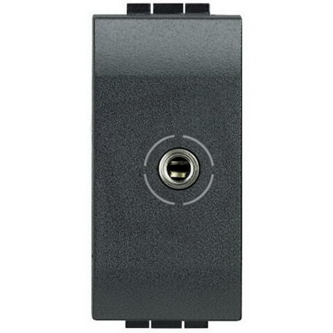 BTICINO LIVINGLIGHT ZÁSUVKA JACK 3,5MM 1MODULOVÁ ANTRACIT L4280
