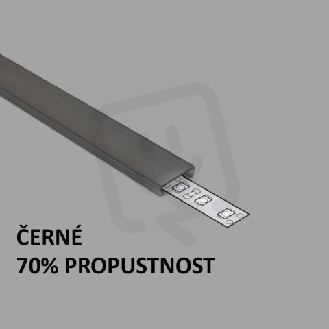 Plexi C KLIK černé pro FKU11, 2m