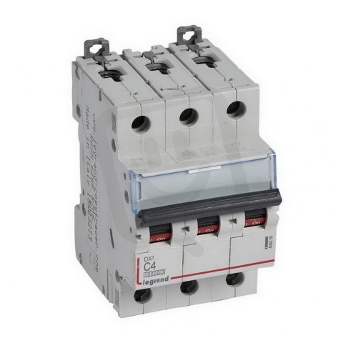 DX3 JISTIČ, 3 PÓLOVÝ, CHAR. C,4A 10000A/16KA LEGRAND 409250