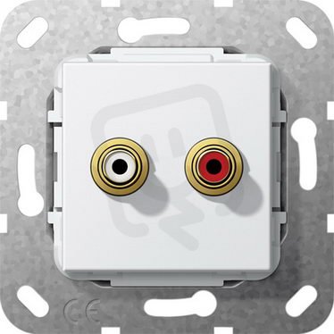 Cinch audio Letovaný spoj vložka čistě bílá GIRA 563203