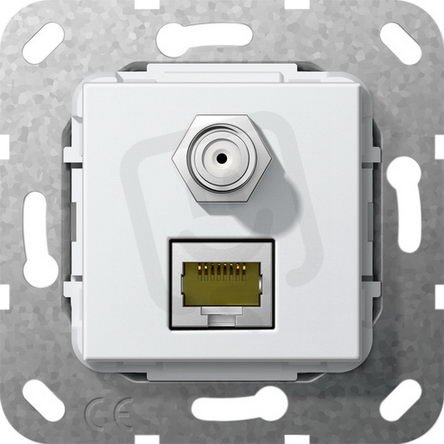 Modulární Jack MJ RJ45 Cat.6A 10GB, SAT F changer vložka čistě bílá GIRA 569703