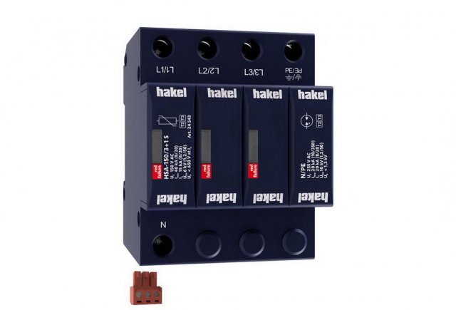 Svodič rázového přepětí HSA-150/3+1 S SPD typ 2+3 HAKEL 24543