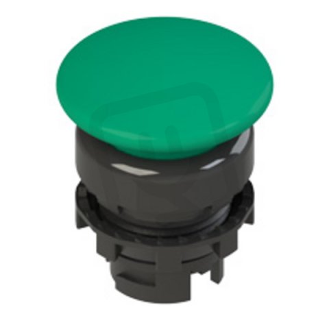 Hřibové tlačítko zelené 36 mm, černý kroužek, bez popisu PIZZATO E21PU2F4410