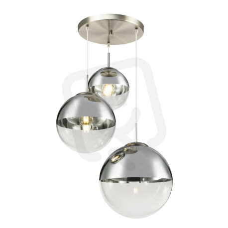 Závěsné svítidlo VARUS nikl 3xE27, max. 40W 230V GLOBO 15851-3
