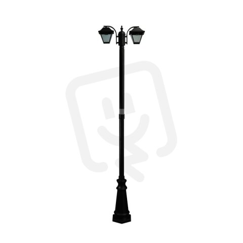 Pole Lamp 2XE27 2280mm IP44 Black, VT-84