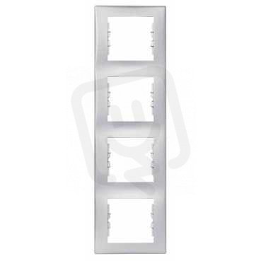 Sedna Rámeček čtyřnásobný vertikální, Aluminium SCHNEIDER SDN5802060