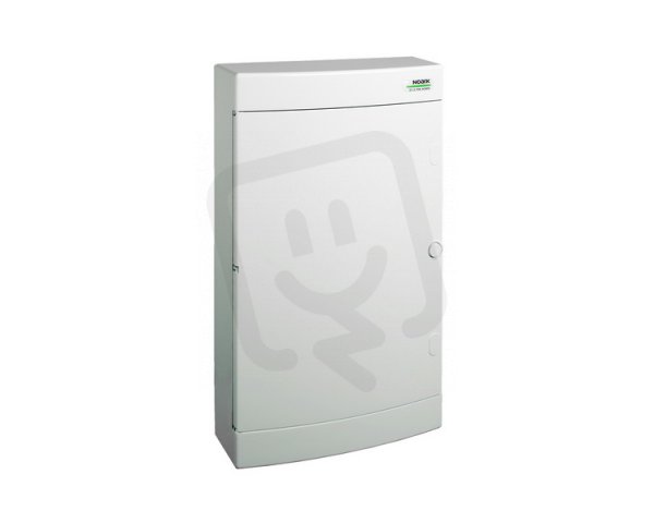 Plastová rozvodnice NOARK PNS 36W bílé dveře, na omítku, IP40, 3 řady, 3x12 mod