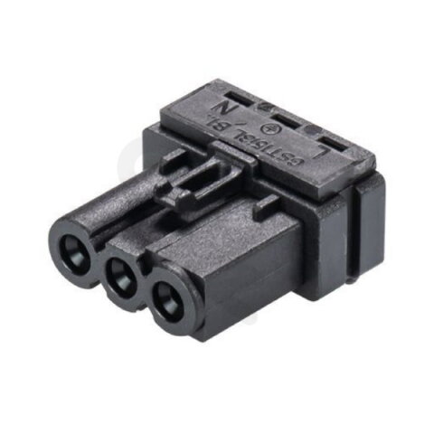 zásuvka do plošného spoje, 3-pól, horizontální, gesis mini, černý