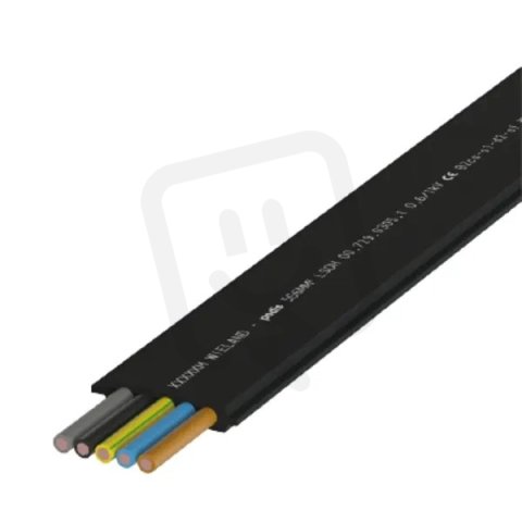 plochý kabel 5 x 6mm2, bezhalogenový, černý WIELAND 00.729.0305.1