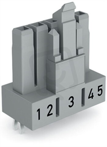 Zásuvka na desky plošných spojů rovné provedení 5pól. šedá WAGO 890-845
