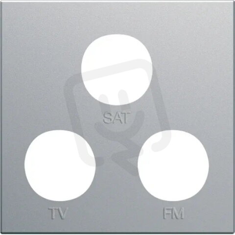 Krytka TV-R-SAT zásuvky gallery, 45x45 mm, stříbrná BERKER WXD256T