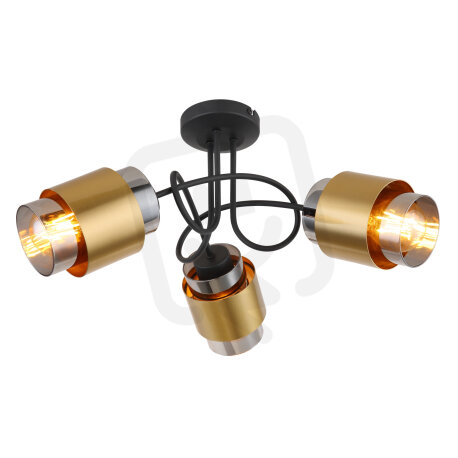 Stropní svítidlo MILLEY černá 3x E27 40W 230V GLOBO 15560-3D