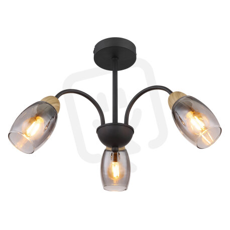 Stropní svítidlo GERLY černá 3xE14 25W 230V GLOBO 60297-3D