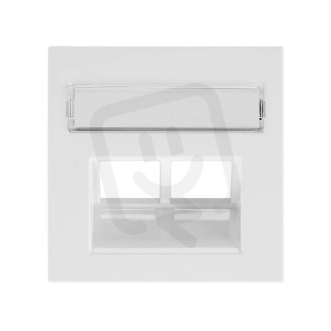Kryt datové zásuvky 2x RJ45 UAE SFB, popisové pole, bílý SCHRACK EV104012--