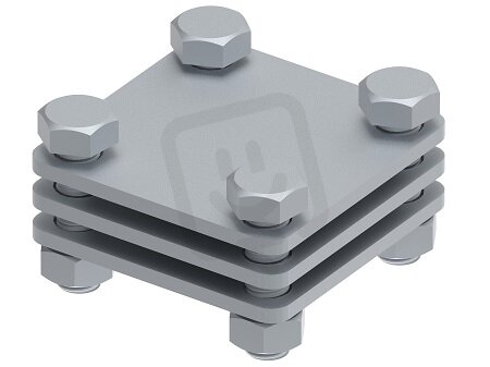 Svorka L- 55 na pásku s mezidestičkou, páska 30mm, materiál StZn GROMTOR 116112