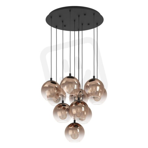 Závěsné svítidlo ARISCANI 1 E27 600W IP20 černá/měď EGLO 901926