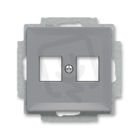 ABB ZONI Kryt zásuvky komunikační přímé (2x) šedá 5014T-A02018 241