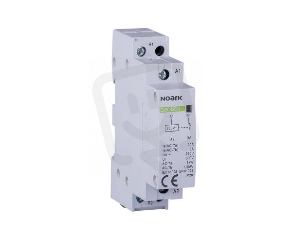 Instalační relé NOARK 102405 EX9CH20 20 A, ovl. 220/230 V, 2 NC kontakty