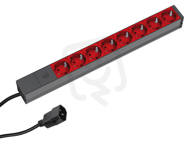 Bachman 333.538 19'' 1U 8xCEE7/3 rd 1xfuse 10A power 2,0m IEC