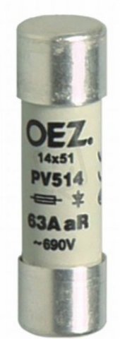 PV514 16A gR Pojistková vložka AC690V/DC 600V 14x51 pro polovodiče OEZ:08664