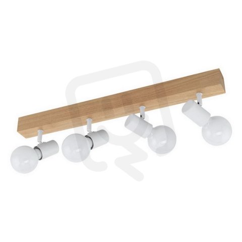 Bodové svítidlo TOWNSHEND 3 4xE27 dub/bílá 240W IP20 EGLO 33172
