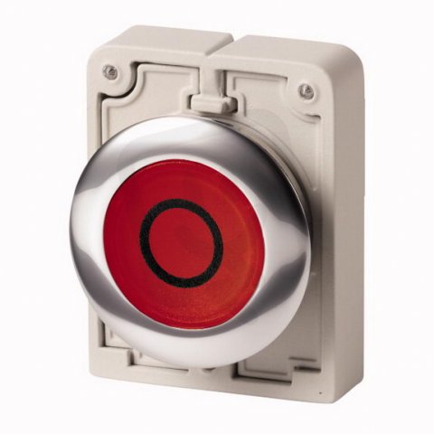 Eaton M30C-FDL-R-X0 Ovládací hlavice tlačítka, prosvětlené, bez aret., O červená