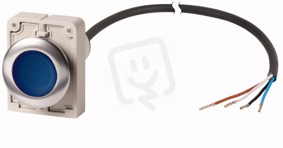 Eaton C30C-FDRL-B-K10-24-P62 Prosvětlené tlačítko, aretace, 24V AC/DC, modrá, 1Z