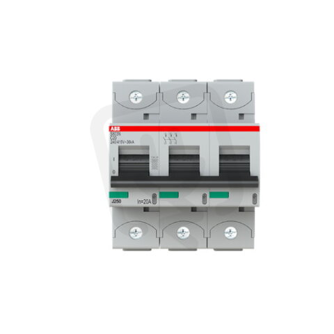 S803N-C20 jistič 3P char. C 20A s klecovou svorkou Icu 36kA ABB 2CCS893001R0204